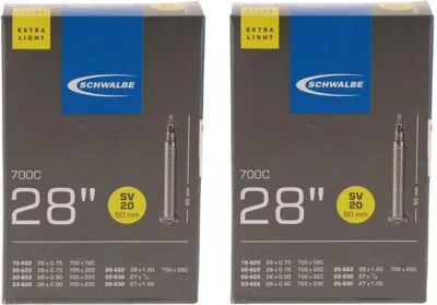 Image de Chambre à air Schwalbe 2x SV20 extra longue (18/25-622/630) - 28 pouces