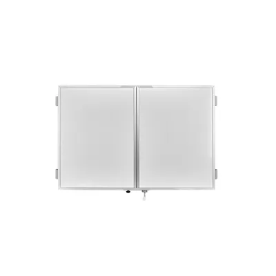 Produktbild von Magnetoplan Design-Klapptafel emailliert Ferroscript 150x100cm 3Teil - Weiß