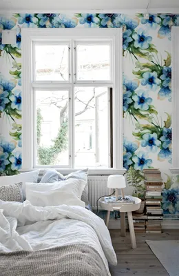 Produktbild von Coloray Fototapete 208x146 cm Latextapete Magicstick - Utensil-Aquarell-Blumen.