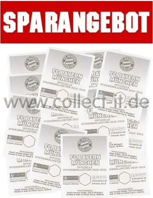 Zdjęcie produktu dla Panini - FC Bayern München - Kolekcja naklejek 2015/16 - 50 różnych naklejek