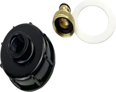 Productafbeelding van INF IBC Tote Tankventieladapter met dubbele uitlaat