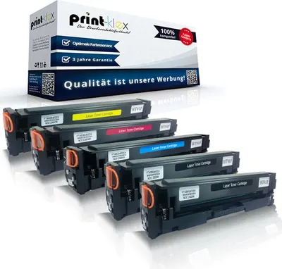 Produktbild von 5x Kompatible Tonerkartuschen für HP Color LaserJet Pro MFP M 277 dw Color LaserJet Pro MFP M 277 n CF400X CF401X CF402X CF403X Black Cyan Magenta Yellow - Office Line Serie