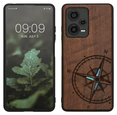 Produktbild von kwmobile Handyhülle für Xiaomi Redmi Note 12 Pro+ 5G / Note 12 Pro Plus 5G Hülle Holz - Case mit TPU Bumper - Stoßfestes Hardcase - Schutzhülle Cover