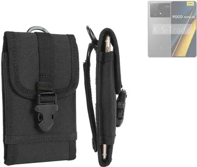 Produktbild von K-S-Trade Holster Handy Hülle kompatibel mit Xiaomi POCO X6 Pro 5G Holster Handytasche Gürtel Tasche Schutz Hülle Robust Outdoor schwarz