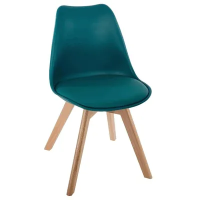 Produktbild von Stuhl "baya" beine aus buche entenblau  - Atmosphera créateur d'intérieur