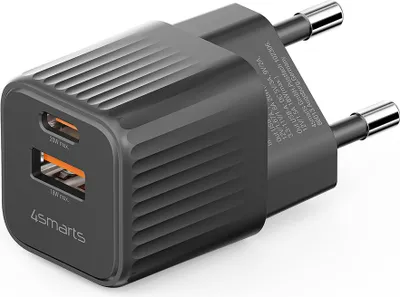 Produktbild von 4smarts Netzladegert VoltPlug Duos Mini PD 20W schwarz (540131)