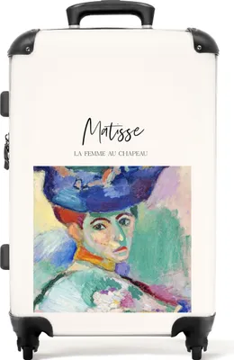 Produktbild von NoBoringSuitcases.com® Großer Koffer - Kunst - Porträt - Matisse - Frau - Farben - Kombinationsschloss TSA - Hartschalen Trolley 4 Rollen - 72 liter - Reisekoffer - 66 cmKoffer Mittelgroß 67x43x25 cm, 72L,
