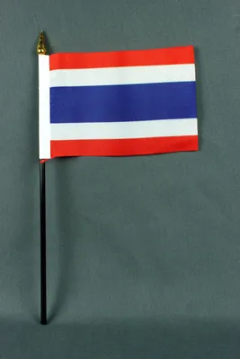 Produktbild von Flagge am Stab Thailand 10x15 cm Handflagge Stockflagge Fähnchen
