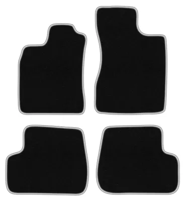 Image de Tapis de sol en moquette pour Renault Twingo I 1993-2006 (à hayon) – jeu 4 pièces, noir/argent, sur mesure – Wielganizator CARLUX
