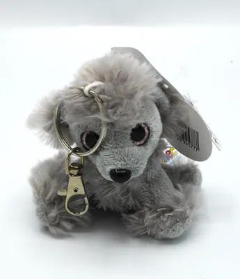 Produktbild von Schlüsselanhänger mit Plüschhund 9 cm hoch
