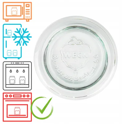 Obrázek produktu pro Skleněné víčko WECK 60mm pro zavařovací sklenice