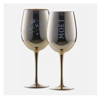 Zdjęcie produktu dla Kieliszki do szampana wina MOET CHANDON 2 szt zestaw złote