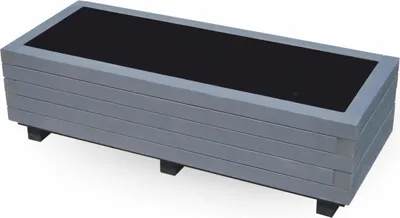 Produktbild von ALFALUX Blumenkasten Pflanzkasten Holz Pflanzkübel ANTHRAZIT 100 x 40 x 30H cm