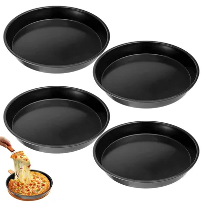 Produktbild von Solidchoice – Set aus 4 runden Backformen mit Antihaftbeschichtung, 28 cm Durchmesser