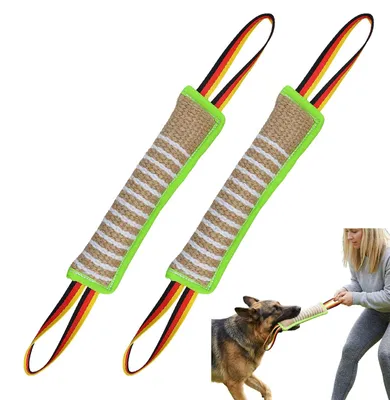 Image de 2 jouets à mâcher pour chiens, 30 cm, jouets pour chiens, adaptés à l'entraînement et aux jeux de traction