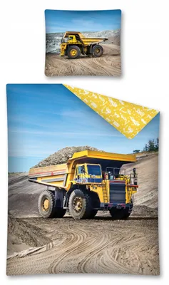 Produktbild von Aptex Kinderbettwäsche 140x200 LKW Baumwolle