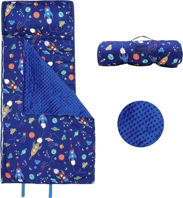Produktbild von Famanu Schlafsack Dinosaurier für Kinder - 2-in-1 Schlafsack mit Kopfkissen