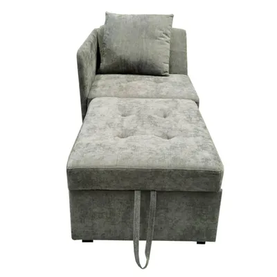Produktbild von Merax Schlafsofa 3-in-1 mit verstellbare Rückenlehne, , Polsterbett Tagesbett aus Leinenstoff, platzsparendes Einzelbett, Hellgrau, 177x68x65 cm