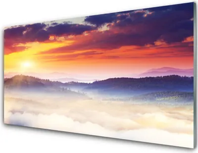 Produktbild von Acrylglasbilder 100x50 Wandbild Druck Gebirge Sonne Landschaft