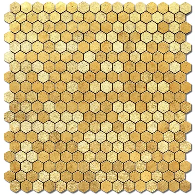 Selbstklebende Mosaik Fliesen Sticker Wand Gold Sechseckig 10 Stück