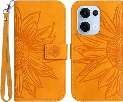Produktbild von OPPO Reno13 5G Hülle - Coverup Sonnenblume Klapphülle mit Schlüsselband - Gelb
