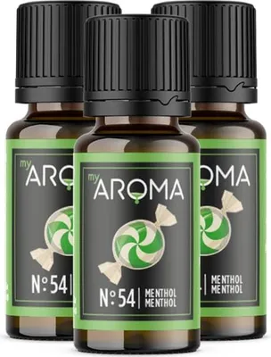 Produktbild von myAROMA Flavour Drops – Menthol, 3x10ml, Zuckerfrei, Kalorienfrei & Vegan, Ohne Künstliche Farbstoffe