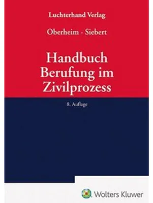 Immagine prodotto di Handbuch Berufung im Zivilprozess