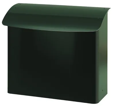 Produktbild von Feuerer Wandbriefkasten aus Metall | HxBxT 42x41,5x16cm | Einwurföffnung 37,5x3cm | Grün