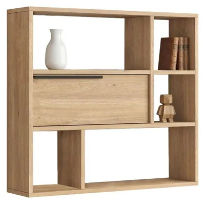 Produktbild von Roiate - Regal, 90x22x81h cm Eiche Braun, 5 Ablagen
