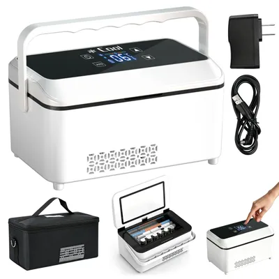 Tragbare Insulinkühlbox, 10-12 h Akku, 2-8 °C, LCD-Touchscreen