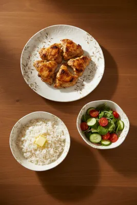 Obrázok produktu pre Hermia Concept, kvalitná súprava riadu (24 kusov) vyrobená zo 100% porcelánu, biela/hnedá