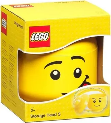 Image de LEGO Mini tête de rangement STORAGE HEAD SILLY 360 ml jaune