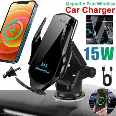 Produktbild von 15W Handyhalterung Auto mit Ladefunktion Induktive Ladestation Auto Ladegerät