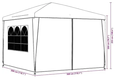 Obrázek produktu pro vidaXL Párty stan 3x3 m bílý