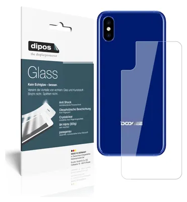 Produktbild von 2x Schutzfolie für Doogee X50L Rückseite - Anti-Shock 9H Folie dipos Glass Kunststoffglas