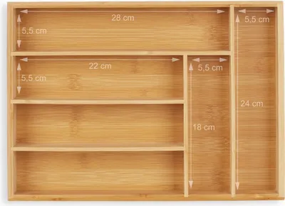 Produktbild von Besteckkasten aus Bambus, 25,5 x 35,5 cm