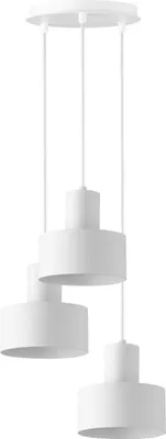 Zdjęcie produktu dla Lampa wisząca dekoracyjna biała minimalistyczna okrągła potrójna do salonu Rif 3xE27 15W Sigma Lighting