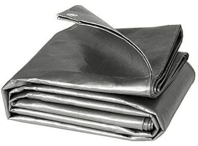 Produktbild von PE-Schutzabdeckung für Schwimmbecken, 2 x 3 m, 280 g/m², wasserdichte und reißfeste Plane, Grau