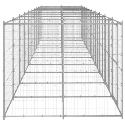 Obrázok produktu pre vidaXL Vonkajšia búda pre psov Pozinkovaná oceľ 24,2 m²