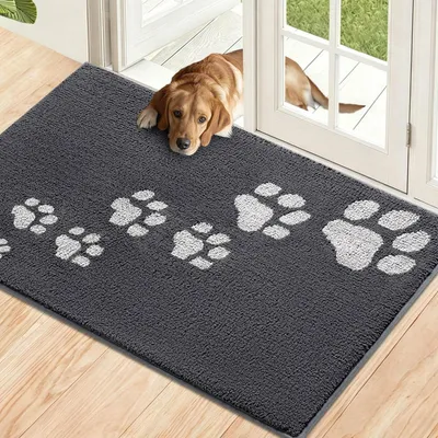 Immagine prodotto di Tappetino antiscivolo interno, 80 x 100 cm, grigio scuro, lavabile
