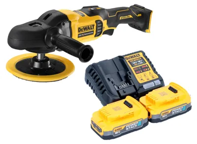 Image de DeWalt DCM 849 E2 Polisseuse excentrique sans fil 18 V 180 mm Brushless + 2x Powerstack batterie 1,7 Ah + chargeur