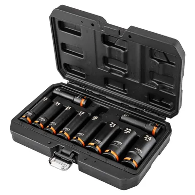 Obrázok produktu pre NEO TOOLS Nástrčné hlavice 1/2", 10-24 mm, sada 10 kusov, CrMo