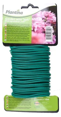 Produktbild von Gartendraht 10 m mit weicher Ummantelung - Durchmesser 2,5 mm Plantina