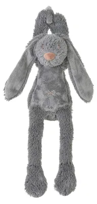 Image de Happy Horse Boîte à musique lapin Richie gris foncé - Peluche cadeau bébé