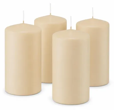 Produktbild von 4er Set Adventskranzkerzen Bisquit 80 x 58 mm | Wiedemann Kerzen, KI-generiertes Bild