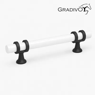 Produktbild von Möbelgriff Küchengriffe Schrankgriff Bügelgriff Schubladengriffe 628 Schwarz - Weiß 128 mm