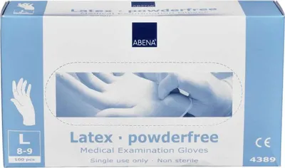 Produktbild von Abena Naturlatex-Handschuhe L 100U