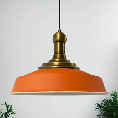 Produktbild von Pendelleuchte Esstisch Long-Knob Asletl Hängelampe 40 cm - Orange