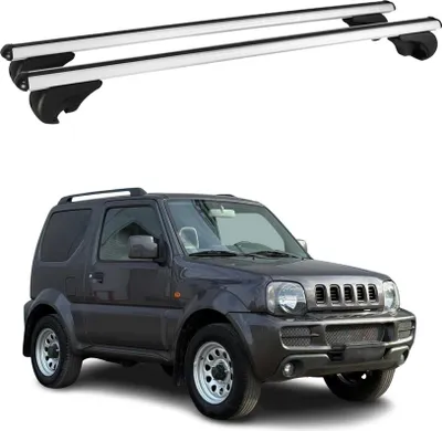 Image de Barres de toit Transversales pour Suzuki Jimny 1998-2018 Aluminium Argent