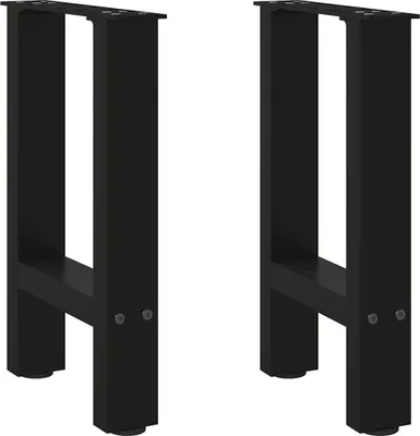 Obrázok produktu pre Nohy konferenčného stolíka, čierne, 2 ks, 28 x (42-43) cm, oceľové